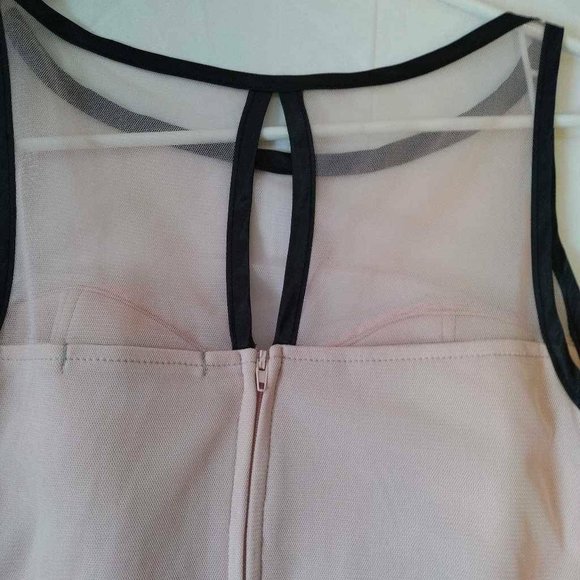 Bailey Blue Womens A Line Dress Pink Floral Sheer Bodice Scoop Neck Sleeveless 8 - Picture 6 of 7